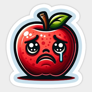 sad apple Sticker